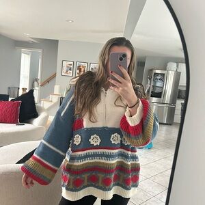Colorful Knit Women's Sweater